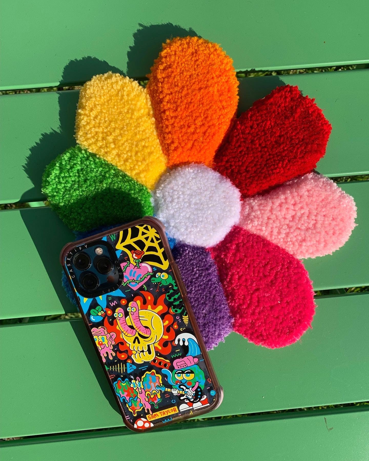 Murakami Inspired Flower Rug